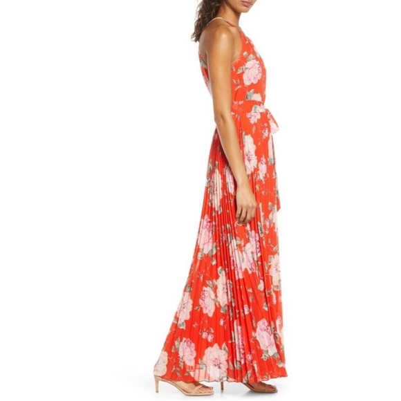 NWT Eliza J floral accordion pleated maxi dress. - Picture 4 of 15